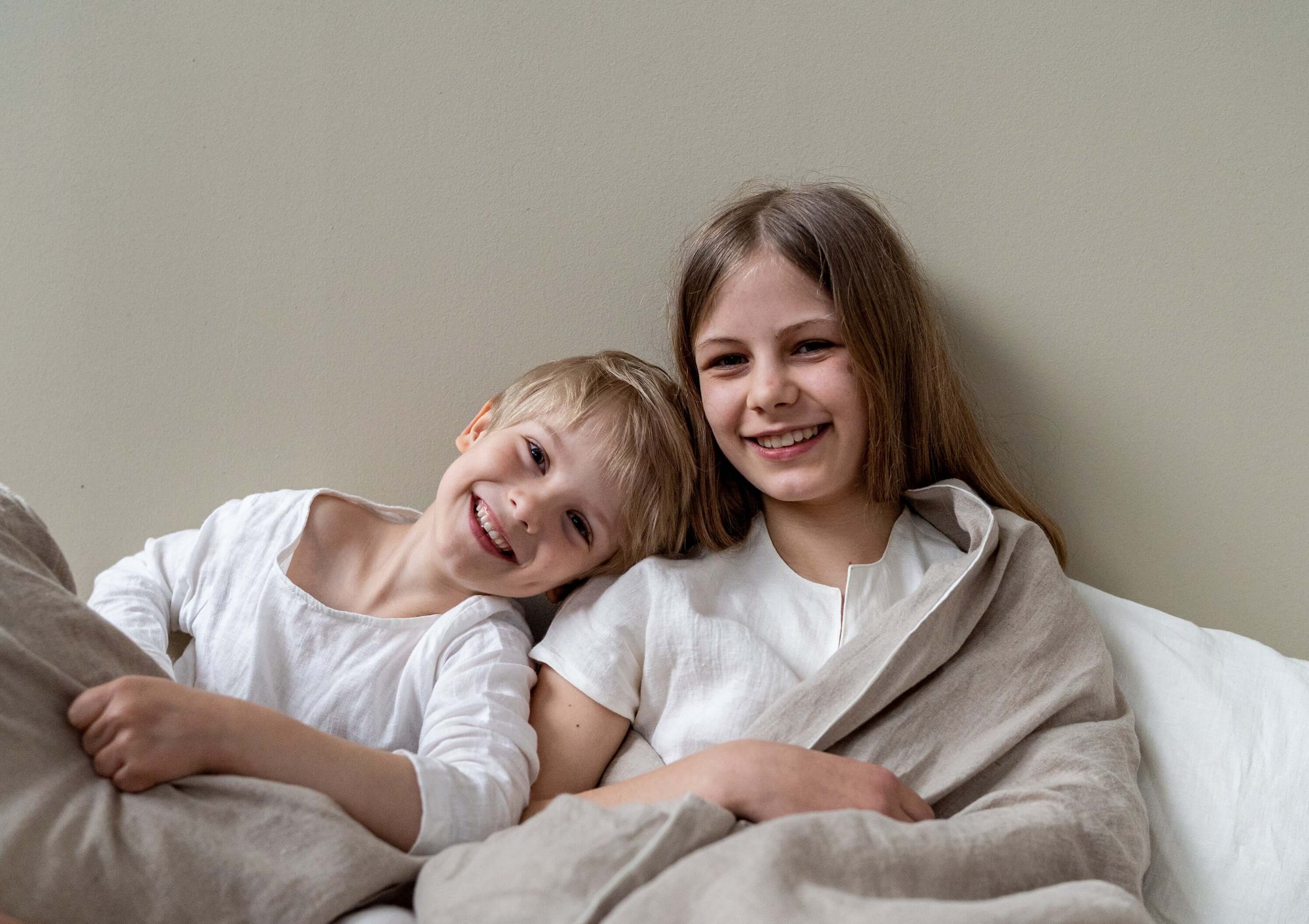 Kinderbettwäsche und Kinderbekleidung aus Bio-Leinen