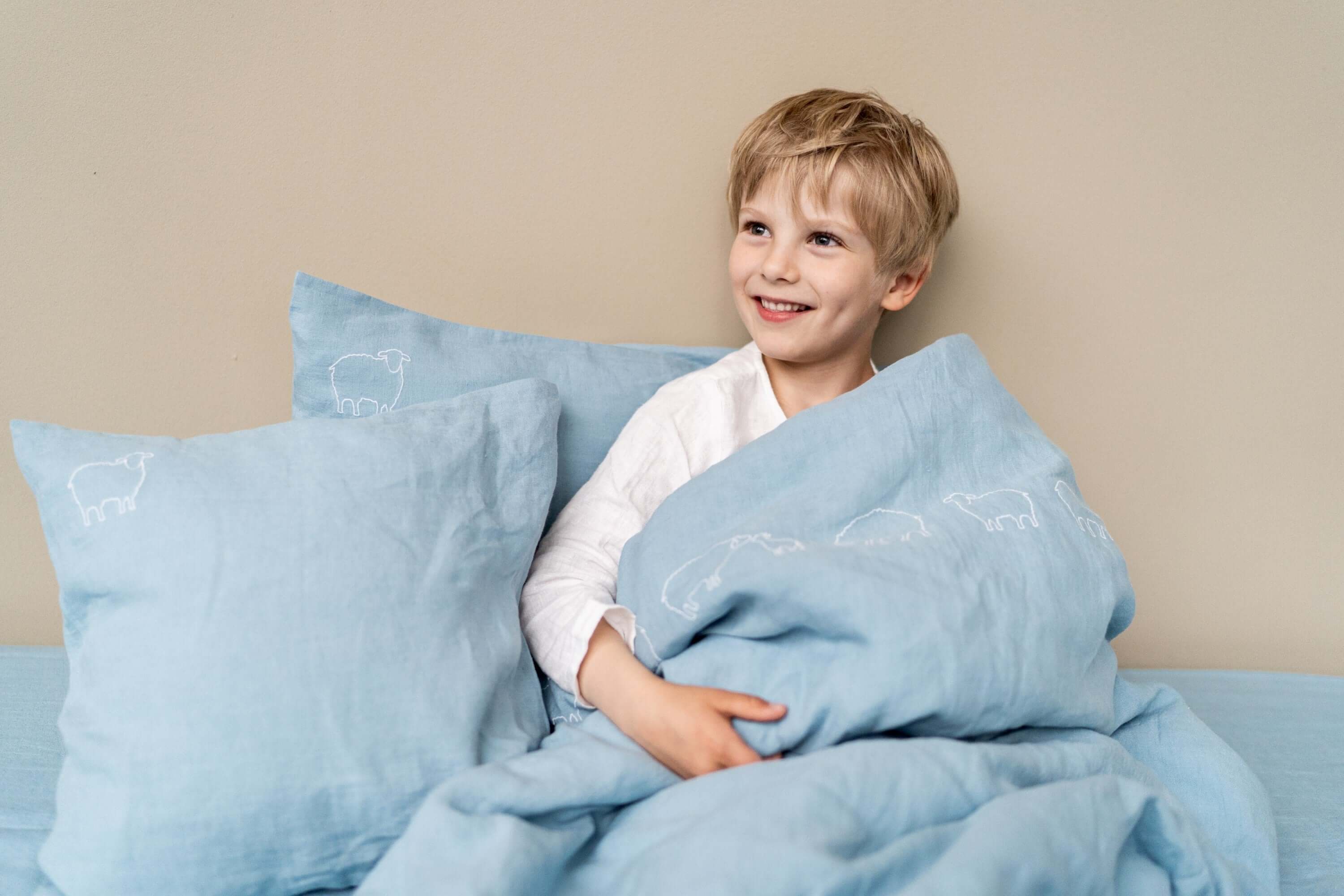 Leinenbettwäsche für Kinder (GOTS) - (80x80, 135x200, 100x135)