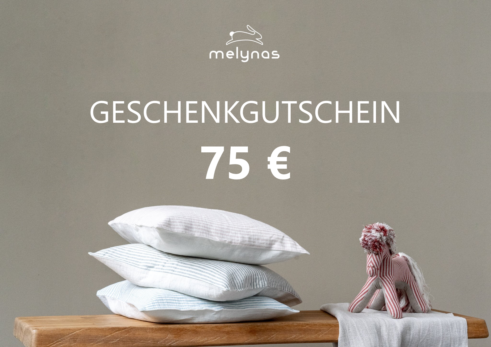 Machen Sie eine Freude mit einem Geschenkgutschein für unsere Kinderbettwäsche aus reinem Bio-Leinen