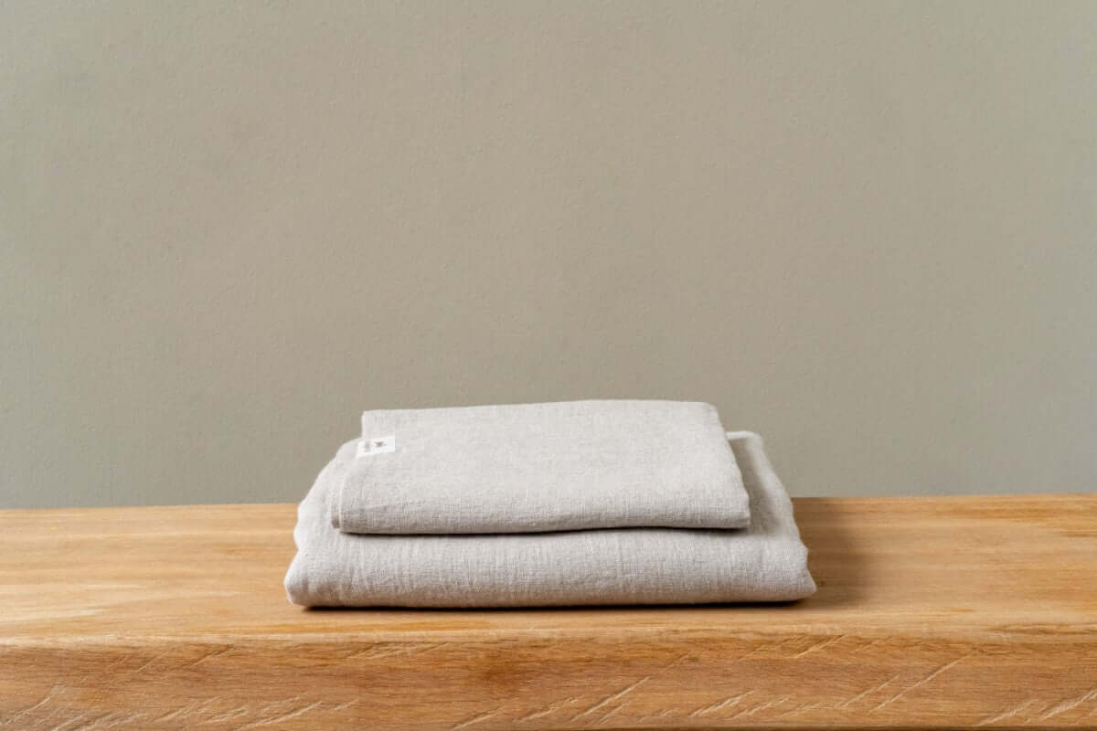 melynas Kinderbettwäsche aus Bio-Leinen (GOTS) - Kissenbezug in Natur (ungebleichtes Leinen) (40x80, 40x60, 40x40)